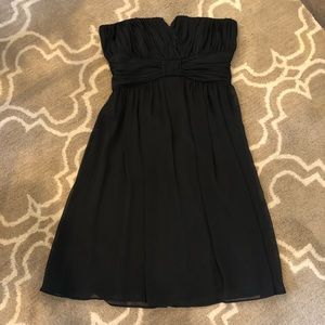 Black strapless dress
